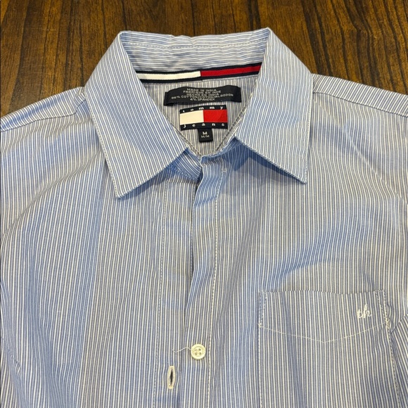 Vintage Tommy Hilfiger (Tommy Jeans) button up stripe dress shirt - Picture 2 of 7